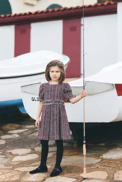 Tartine et Chocolat Robe Magenta en tweed|Enfant Robes