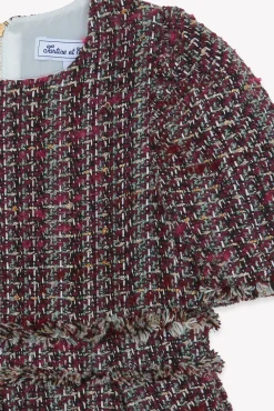 Tartine et Chocolat Robe Magenta en tweed|Enfant Robes