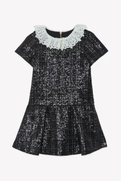 Tartine et Chocolat Robe Noir tweed|Enfant Robes