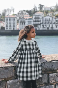 Tartine et Chocolat Robe Noir à carreaux|Enfant Robes
