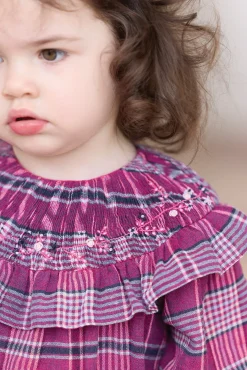 Tartine et Chocolat Robe Prune à carreaux| Robes