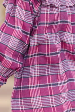 Tartine et Chocolat Robe Prune à carreaux| Robes