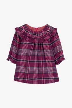 Tartine et Chocolat Robe Prune à carreaux| Robes