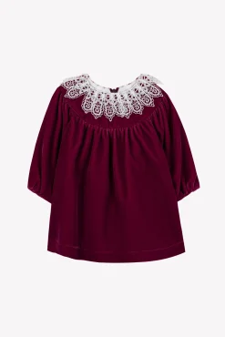 Tartine et Chocolat Robe Prune en velours| Robes