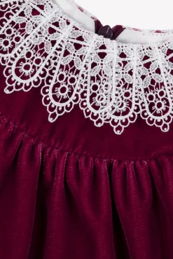Tartine et Chocolat Robe Prune en velours| Robes