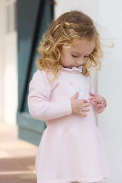 Tartine et Chocolat Robe Rose pâle broderie chat| Robes