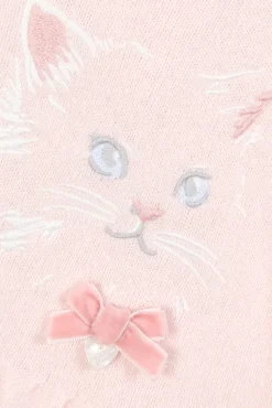 Tartine et Chocolat Robe Rose pâle broderie chat| Robes