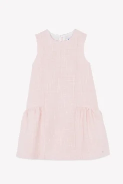 Tartine et Chocolat Robe Rose poudré en tweed|Enfant Robes