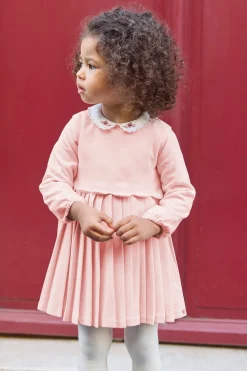 Tartine et Chocolat Robe Rose pâle plis religieux| Robes