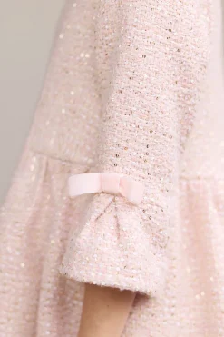 Tartine et Chocolat Robe Rose pâle en tweed|Enfant Robes
