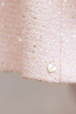 Tartine et Chocolat Robe Rose pâle en tweed|Enfant Robes