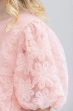 Tartine et Chocolat Robe Rose poudré tulle fleuri|Enfant Robes