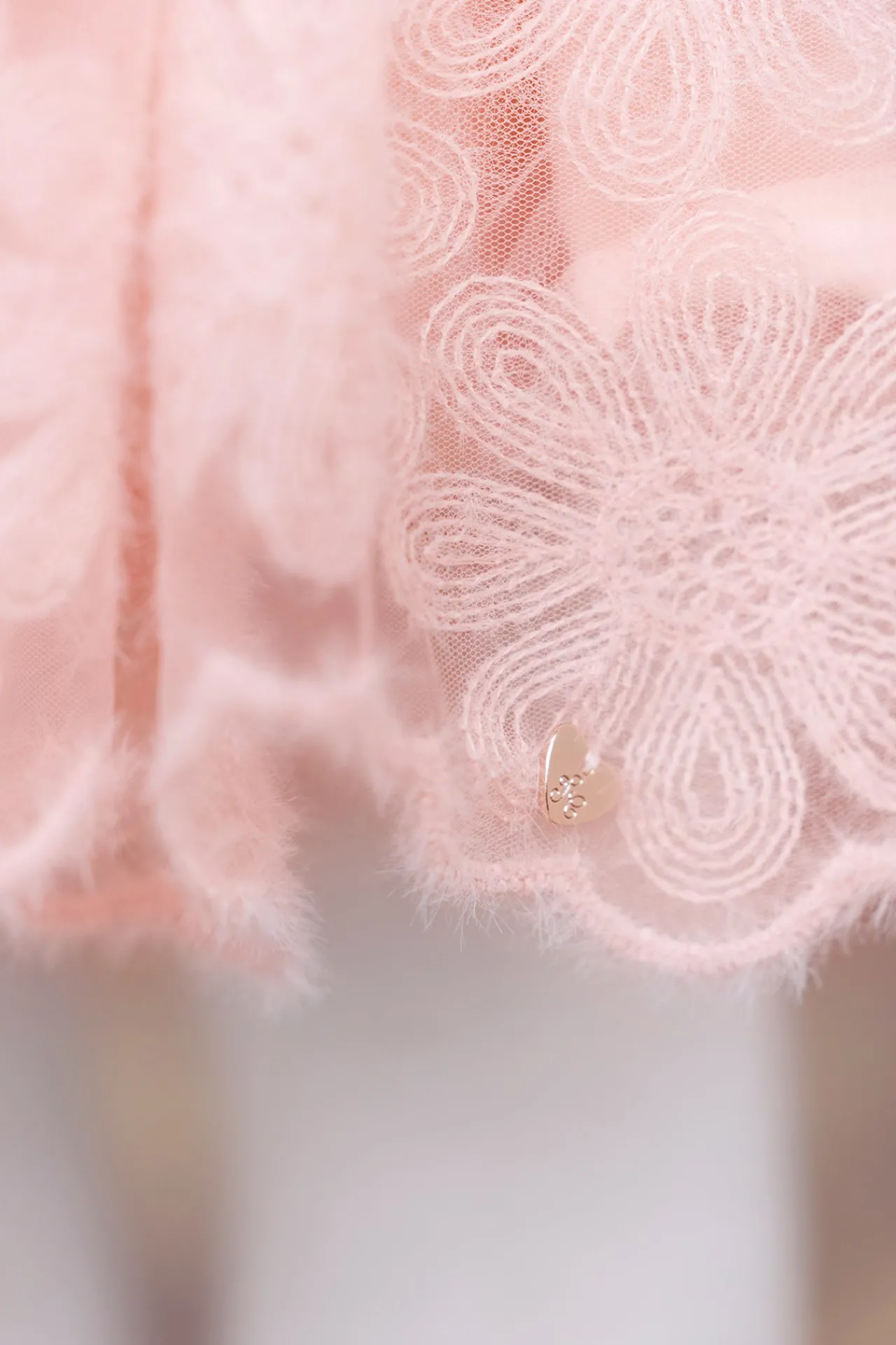 Tartine et Chocolat Robe Rose poudré tulle fleuri|Enfant Robes