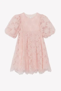 Tartine et Chocolat Robe Rose poudré tulle fleuri|Enfant Robes