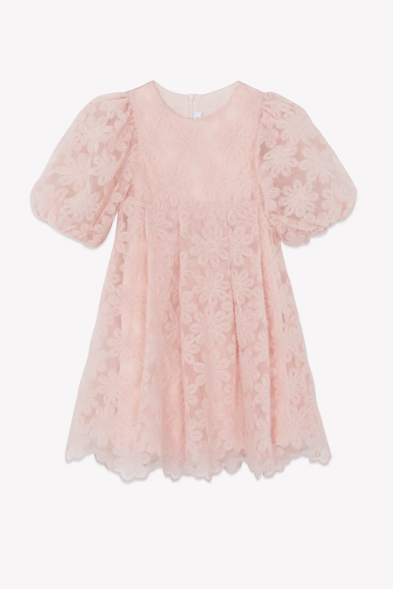 Tartine et Chocolat Robe Rose poudré tulle fleuri|Enfant Robes