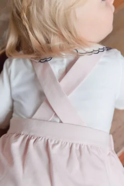 Tartine et Chocolat Robe Rose pâle à bretelles croisées| Robes