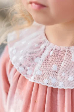 Tartine et Chocolat Robe Rose poudré en velours| Robes