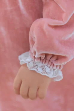 Tartine et Chocolat Robe Rose poudré en velours| Robes