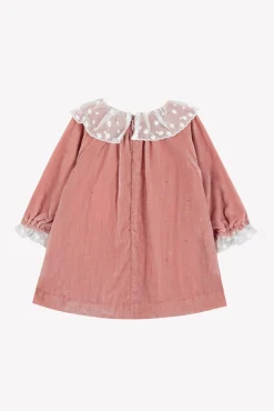 Tartine et Chocolat Robe Rose poudré en velours| Robes