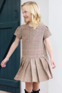 Tartine et Chocolat Robe Sable à carreaux|Enfant Robes