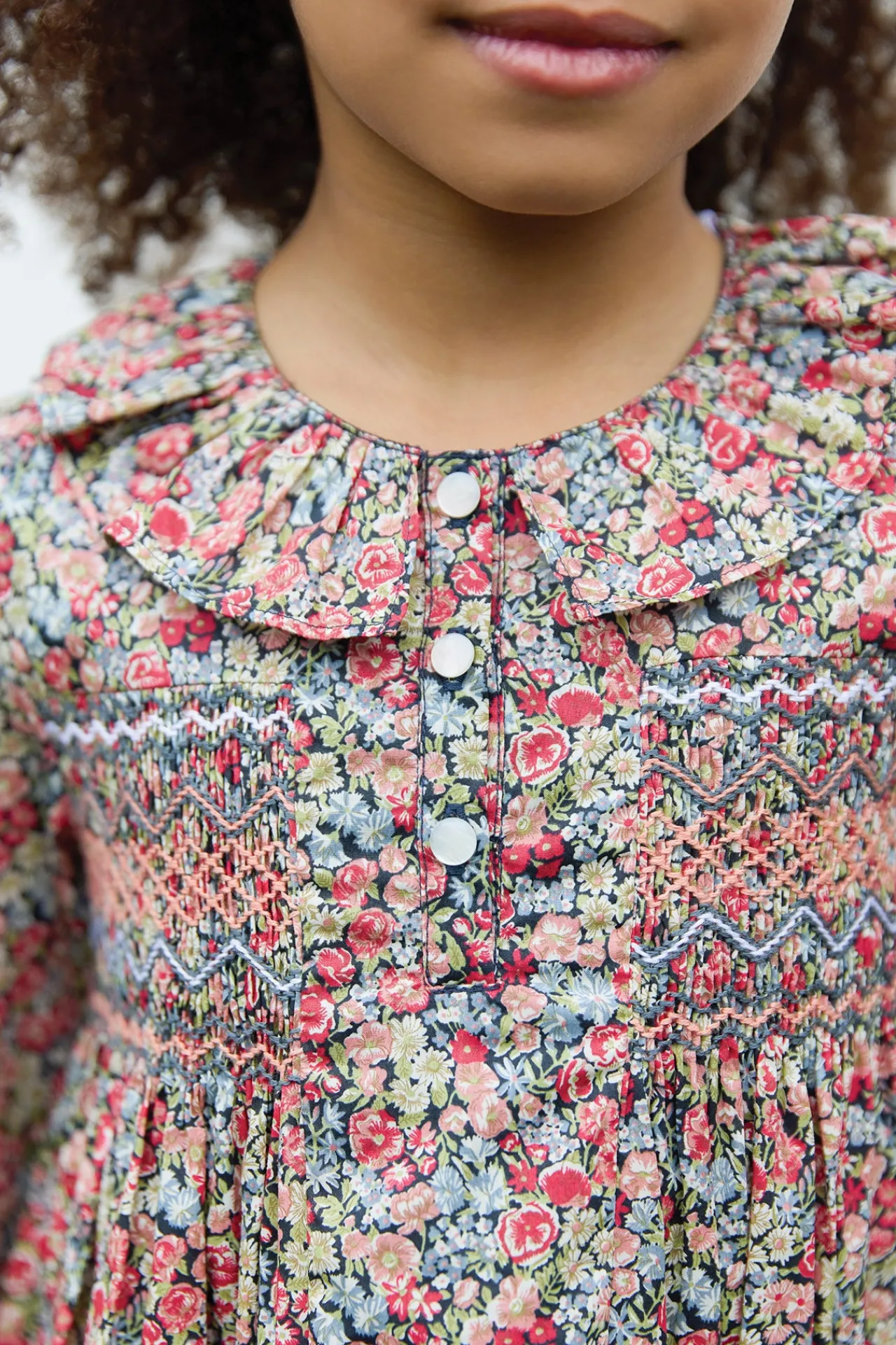 Tartine et Chocolat Robe Tissu liberty manche smock|Enfant Robes