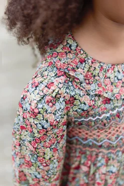 Tartine et Chocolat Robe Tissu liberty manche smock|Enfant Robes