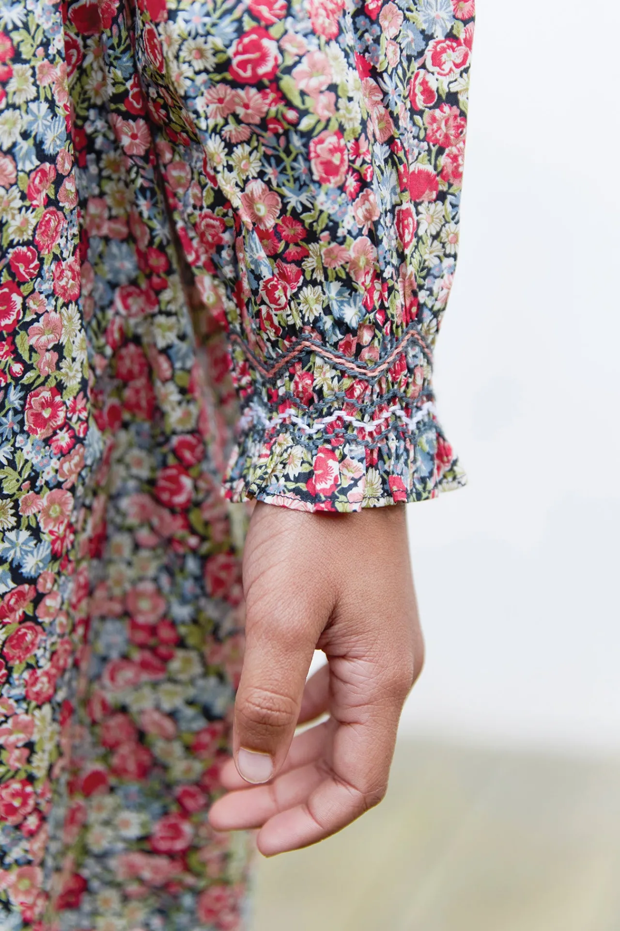 Tartine et Chocolat Robe Tissu liberty manche smock|Enfant Robes