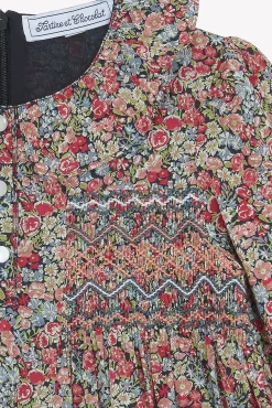 Tartine et Chocolat Robe Tissu liberty manche smock|Enfant Robes