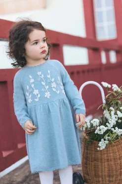 Tartine et Chocolat Robe Vert d'eau en maille| Robes
