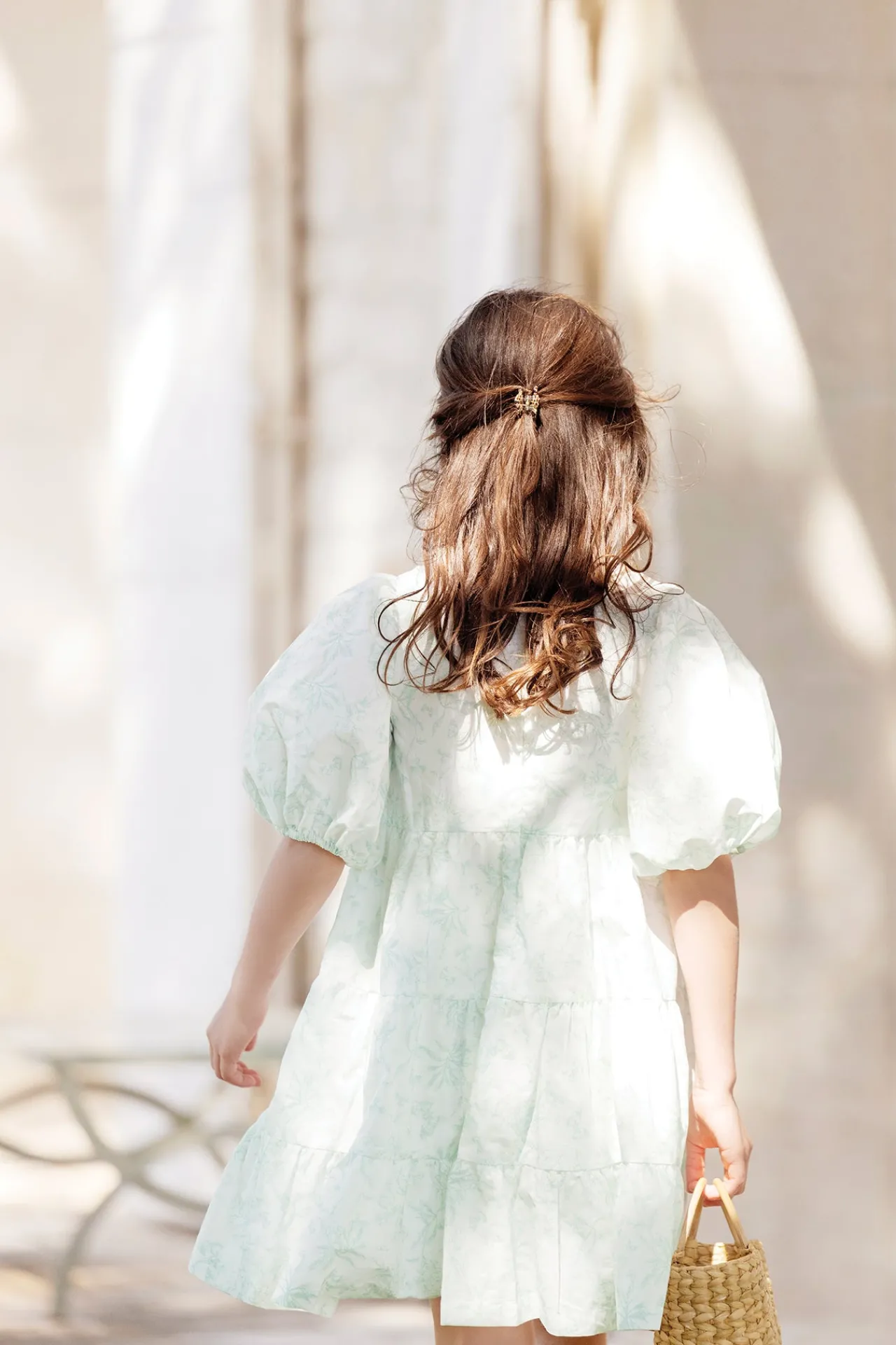 Tartine et Chocolat Robe Vert d'eau inspiration Toile de Jouy|Enfant Robes