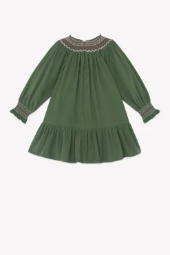 Tartine et Chocolat Robe Vert de gris velours|Enfant Robes