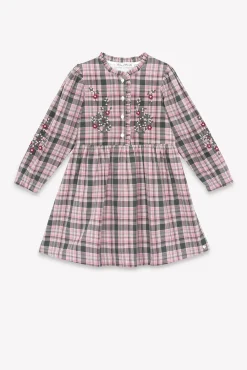 Tartine et Chocolat Robe Vert de gris à carreaux|Enfant Robes
