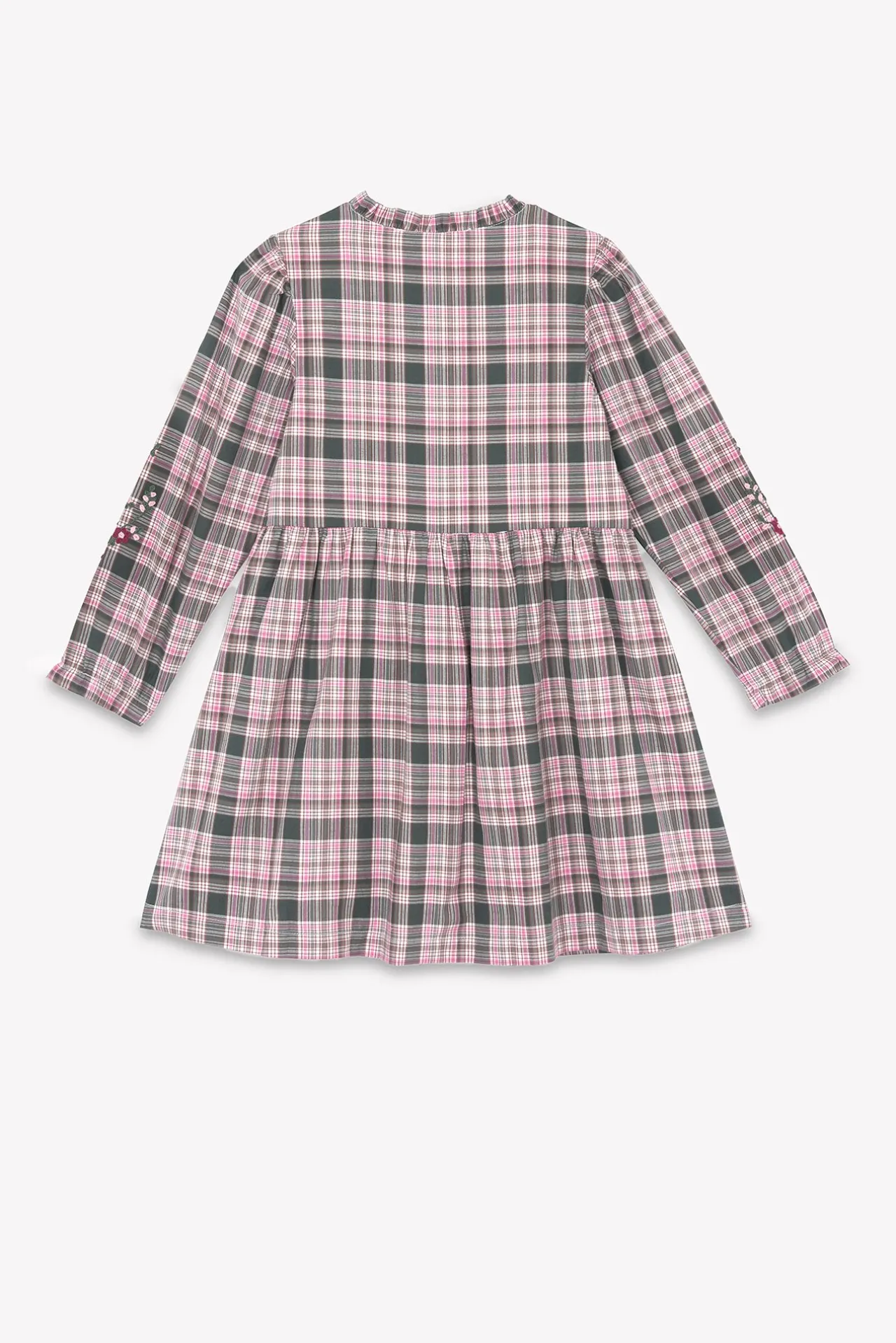 Tartine et Chocolat Robe Vert de gris à carreaux|Enfant Robes