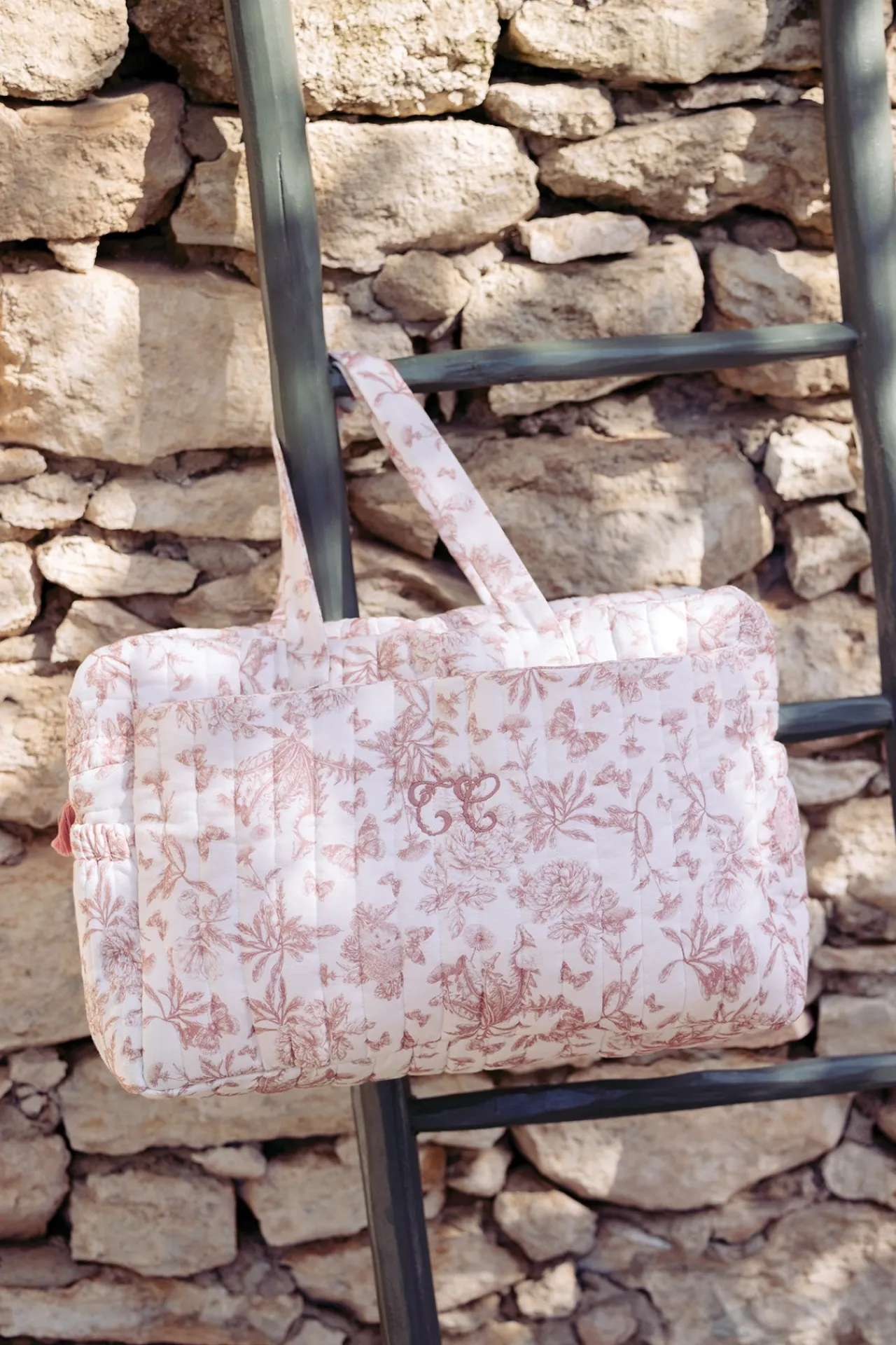 Tartine et Chocolat Sac à langer Imprimé inspiration Toile de Jouy rose| Toile De Jouy Rose|Sacs À Langer - Nids D'Ange
