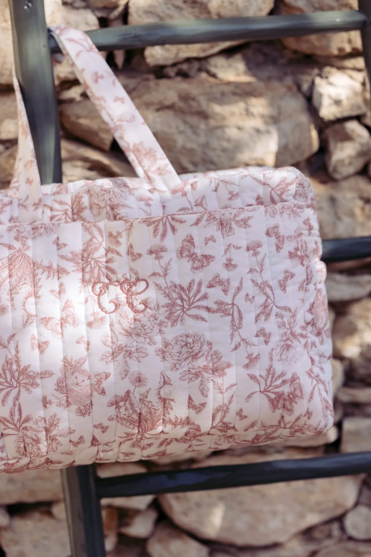 Tartine et Chocolat Sac à langer Imprimé inspiration Toile de Jouy rose| Toile De Jouy Rose|Sacs À Langer - Nids D'Ange