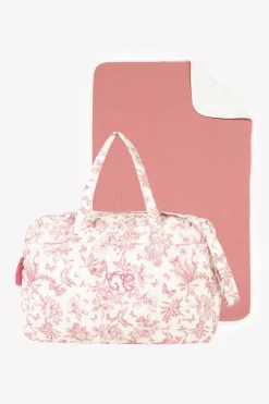 Tartine et Chocolat Sac à langer Imprimé inspiration Toile de Jouy rose| Toile De Jouy Rose|Sacs À Langer - Nids D'Ange