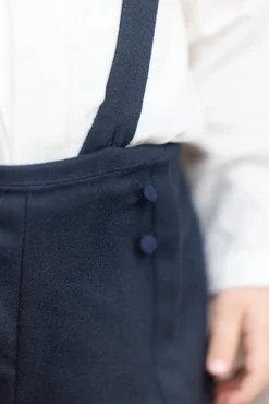 Tartine et Chocolat Salopette Marine à boutons| Ensembles - Salopettes