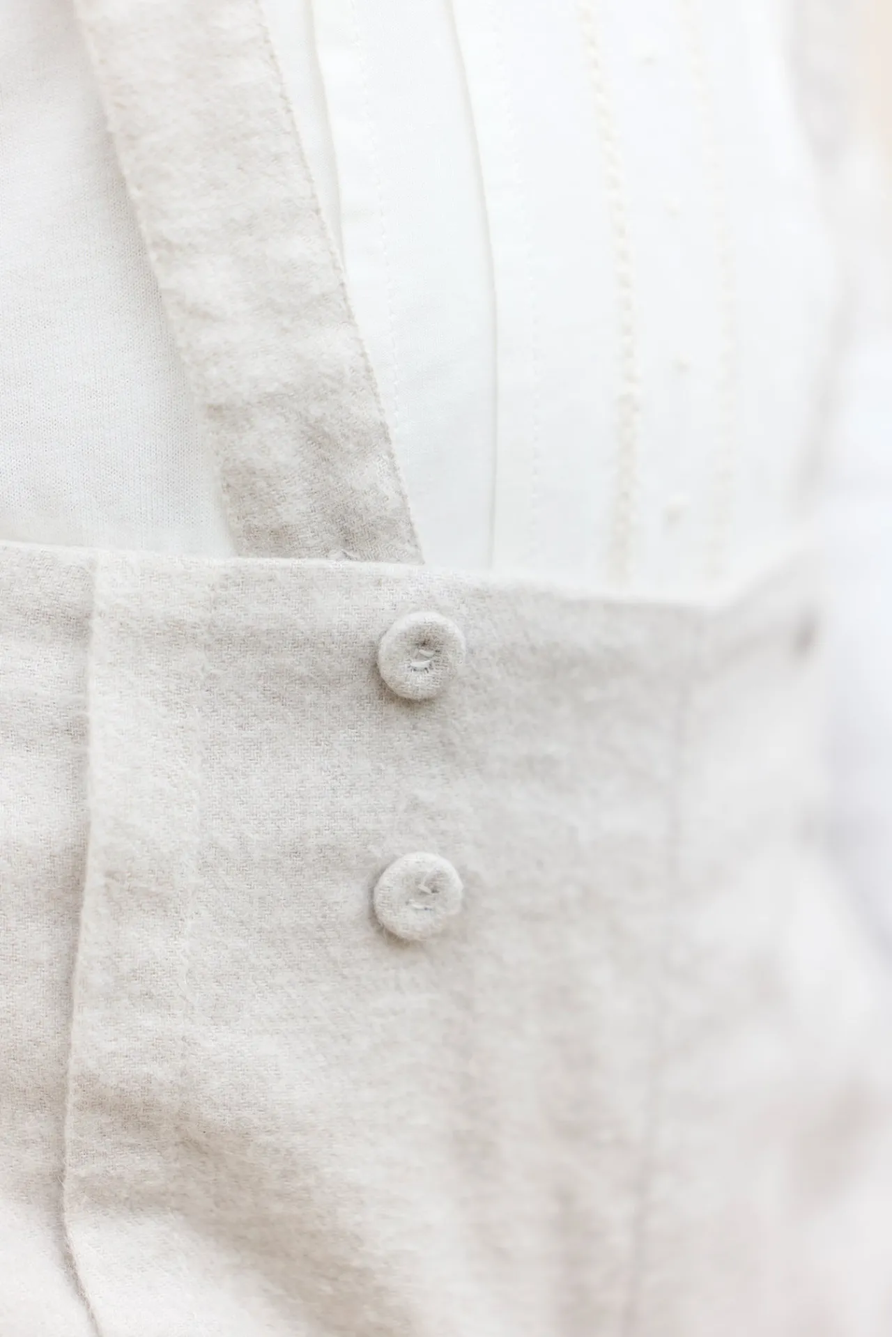 Tartine et Chocolat Salopette Beige chiné à boutons| Ensembles - Salopettes