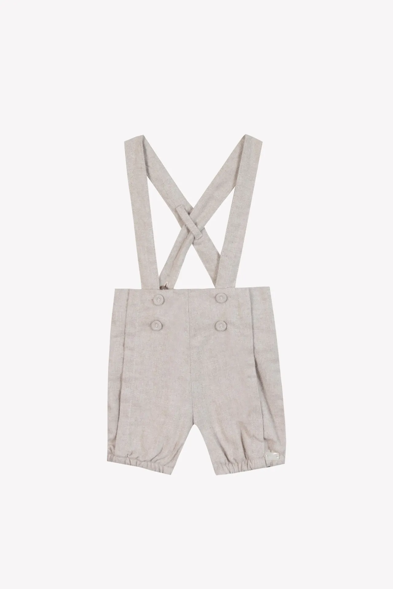 Tartine et Chocolat Salopette Beige chiné à boutons| Ensembles - Salopettes