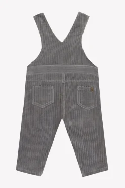 Tartine et Chocolat Salopette longue Gris moyen en velours| Ensembles - Salopettes