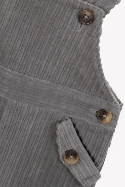 Tartine et Chocolat Salopette longue Gris moyen en velours| Ensembles - Salopettes