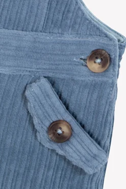 Tartine et Chocolat Salopette longue Bleu grisé en velours| Ensembles - Salopettes