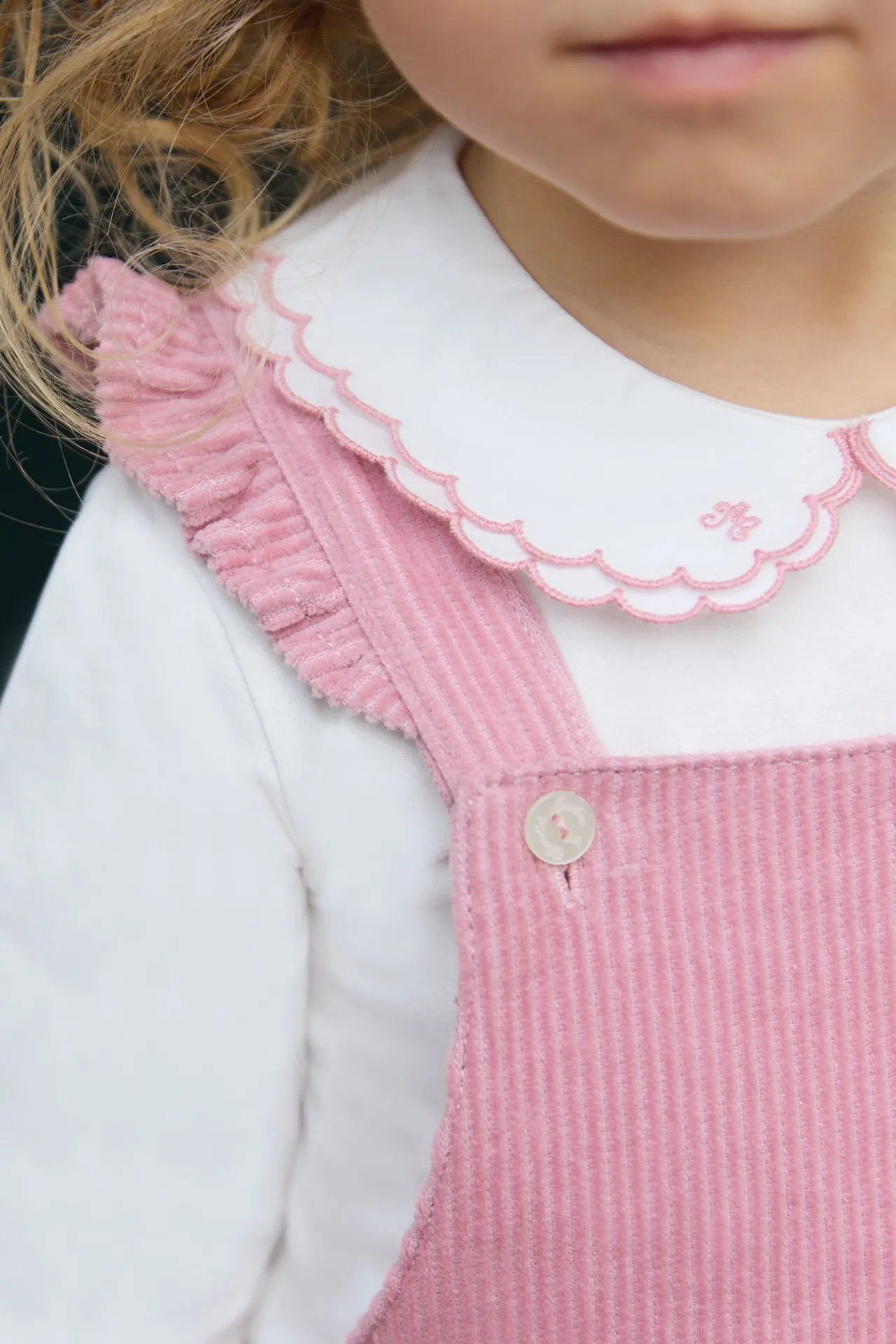 Tartine et Chocolat Salopette longue Eglantine en velours| Ensembles - Salopettes