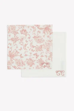 Tartine et Chocolat Set de 2 Langes Imprimé inspiration Toile de Jouy rose| Toile De Jouy Rose|Bavoirs - Accessoires De Repas