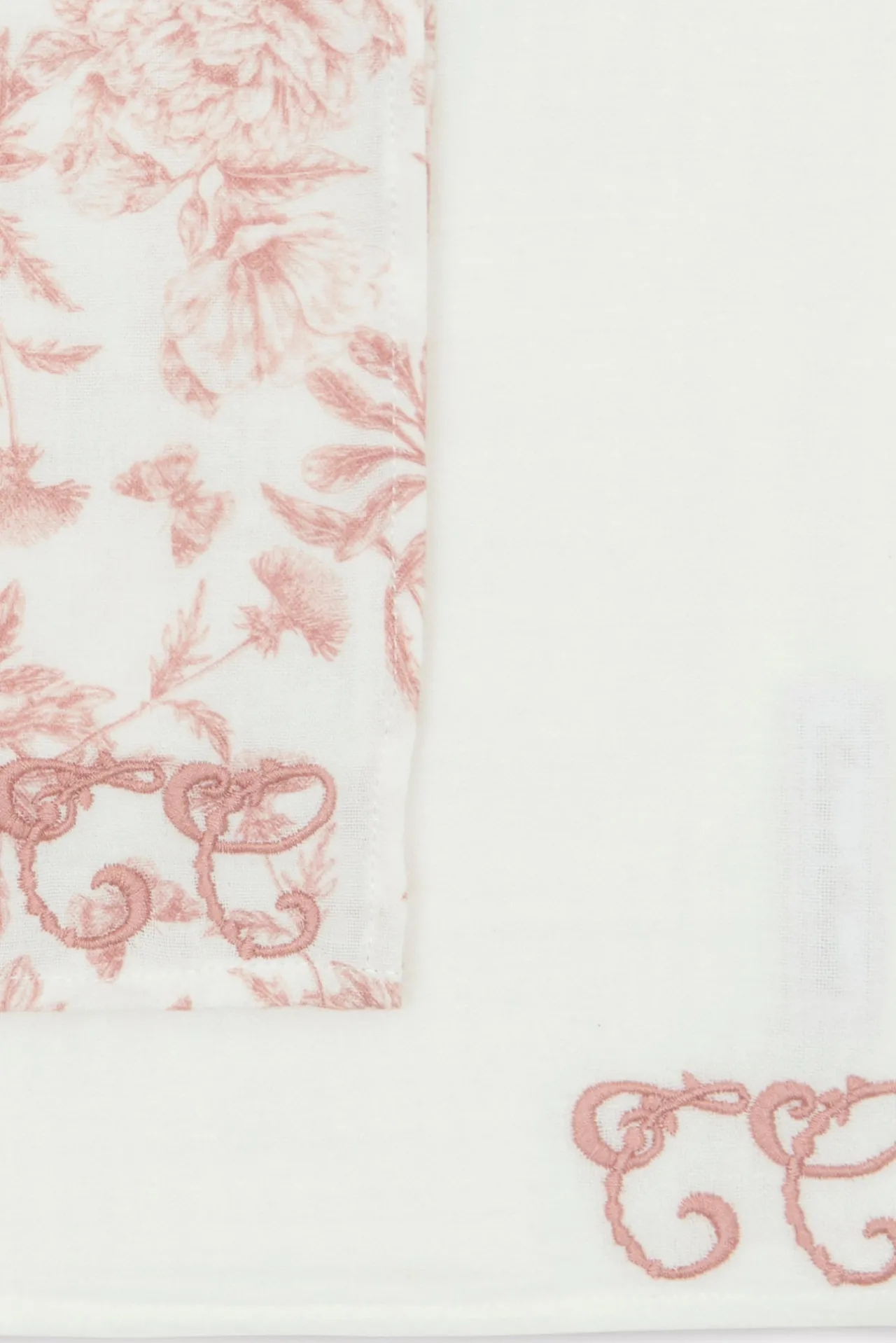 Tartine et Chocolat Set de 2 Langes Imprimé inspiration Toile de Jouy rose| Toile De Jouy Rose|Bavoirs - Accessoires De Repas
