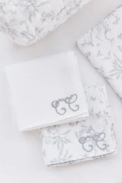 Tartine et Chocolat Set de 2 Langes Imprimé inspiration Toile de Jouy gris| Toile De Jouy Gris|Bavoirs - Accessoires De Repas