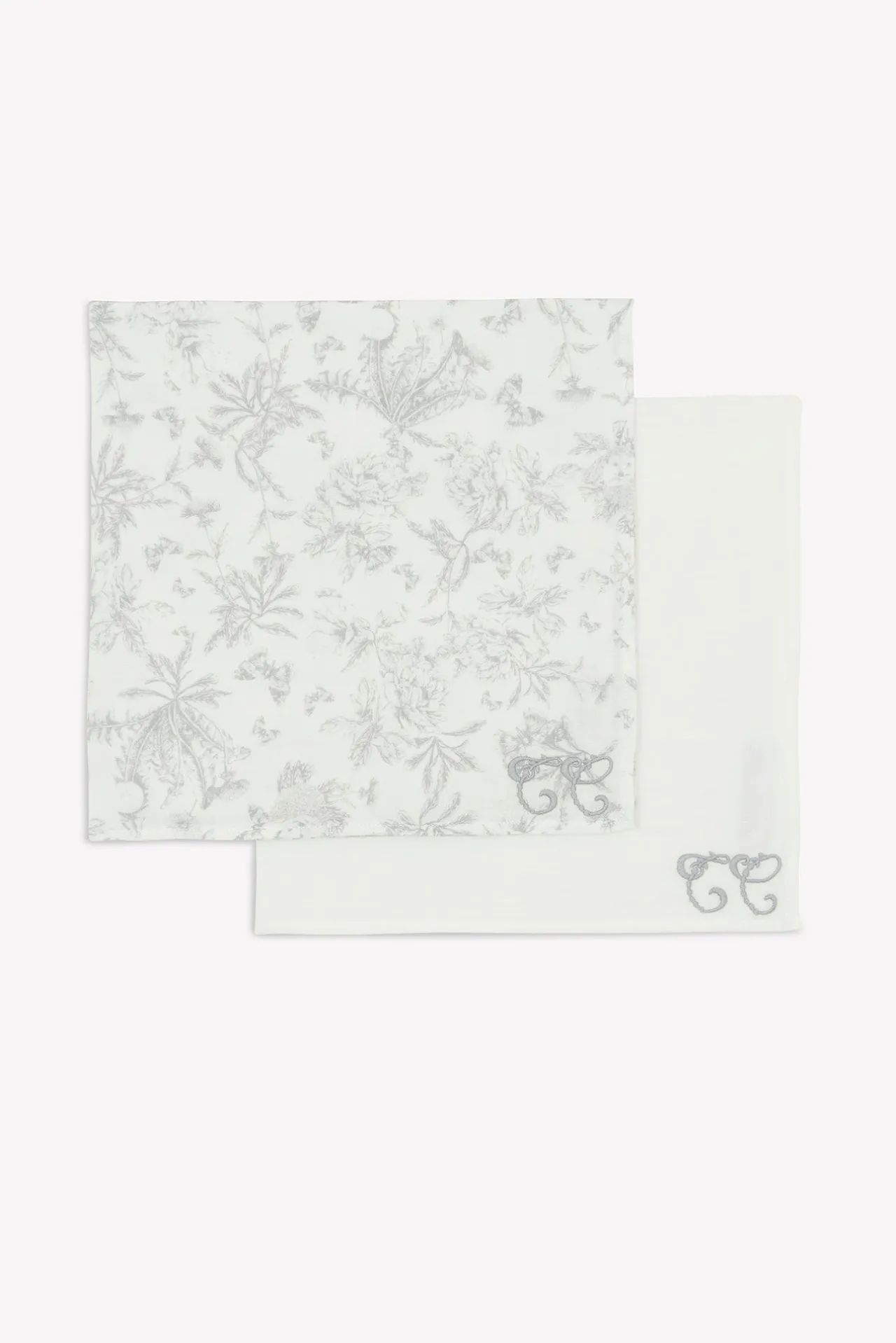 Tartine et Chocolat Set de 2 Langes Imprimé inspiration Toile de Jouy gris| Toile De Jouy Gris|Bavoirs - Accessoires De Repas