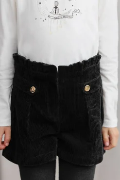Tartine et Chocolat Short Noir velours|Enfant Shorts - Jupes