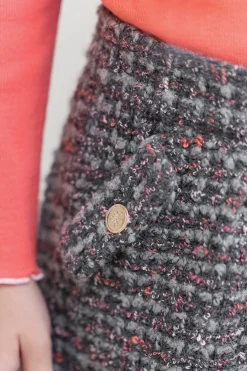 Tartine et Chocolat Short Gris foncé tweed|Enfant Shorts - Jupes