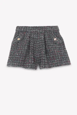 Tartine et Chocolat Short Gris foncé tweed|Enfant Shorts - Jupes